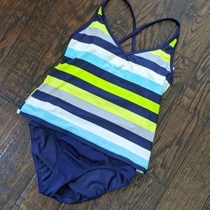 JAG I Two-Piece Striped Tankini, M